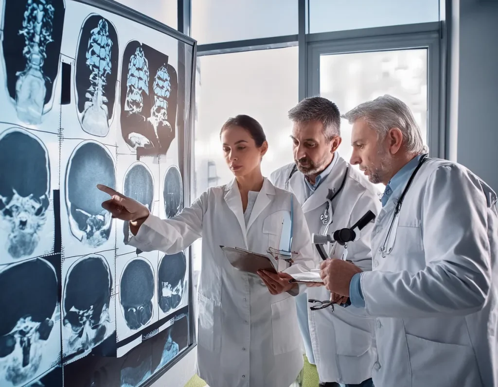 Alzheimer's and doctors with analysis