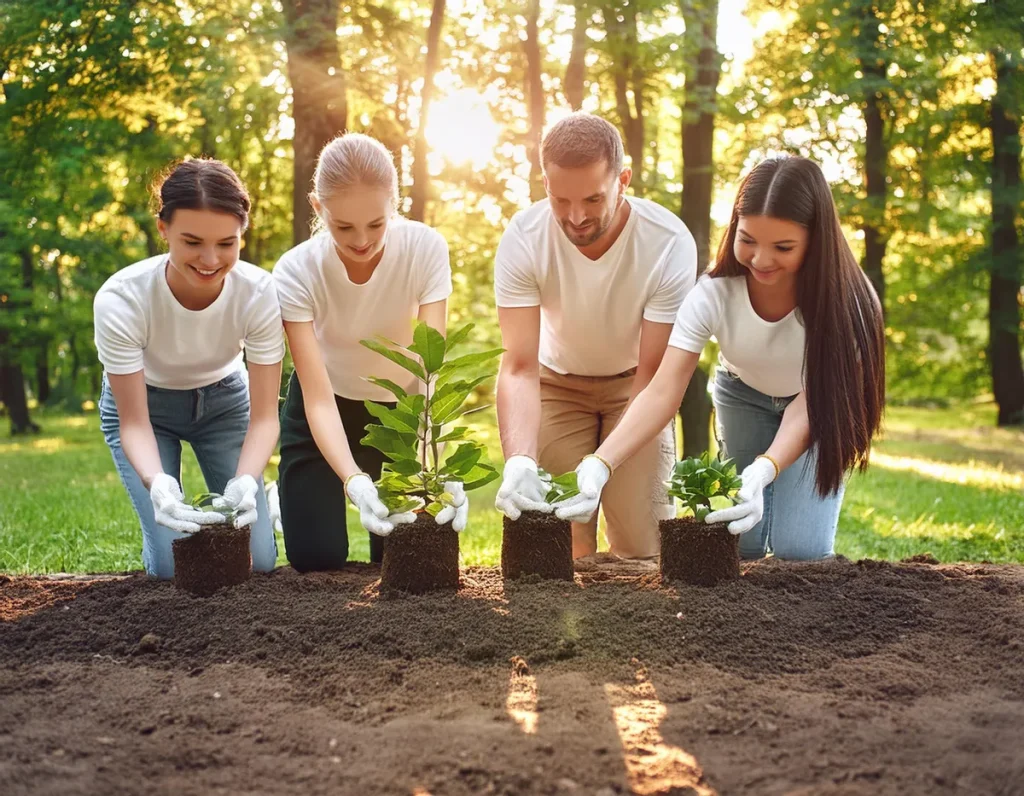 people planted trees