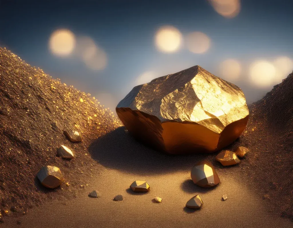 create an image for a mine with the help of stones 5