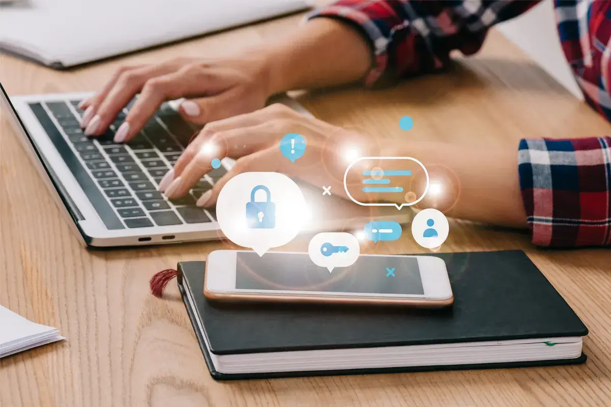 partial-view-of-woman-typing