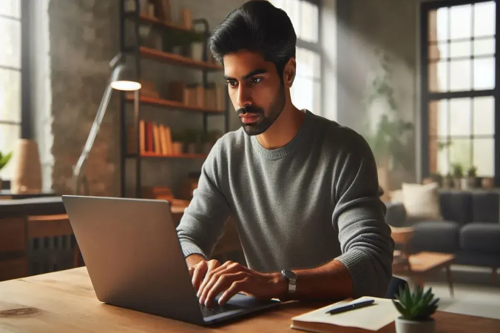 persona revisando el navegador web