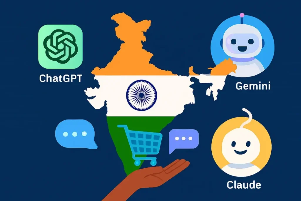 India Pioneers AI Chatbot Commerce with ChatGPT, Gemini, and Claude