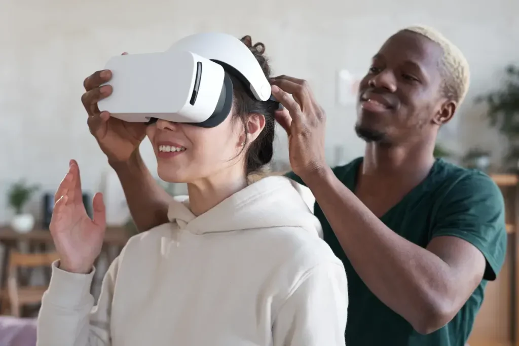 man-showing-virtual-reality-to-woman