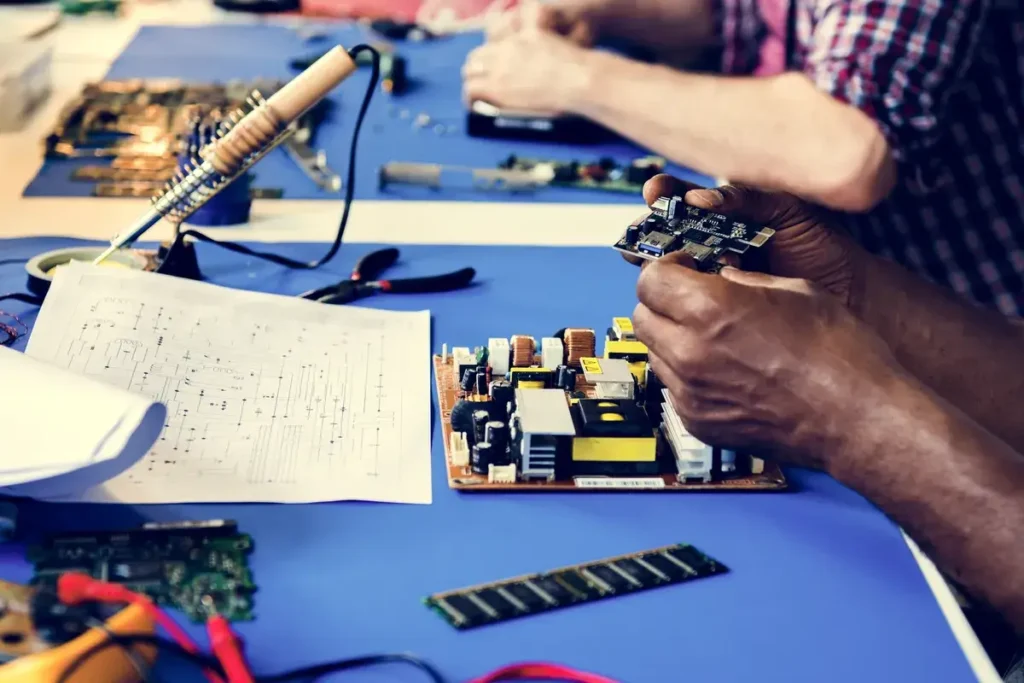 side-view-of-technician-working