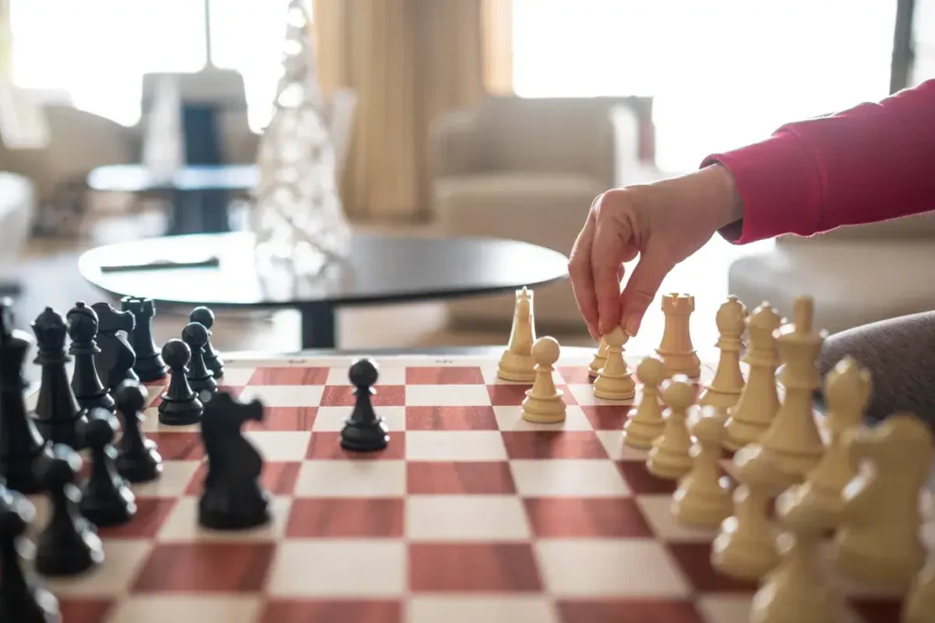 woman-playing-chess-game-making-a-strategic