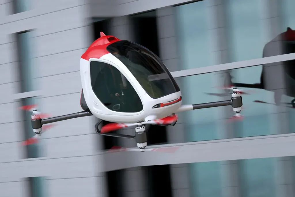 electric-passenger-drone-flying