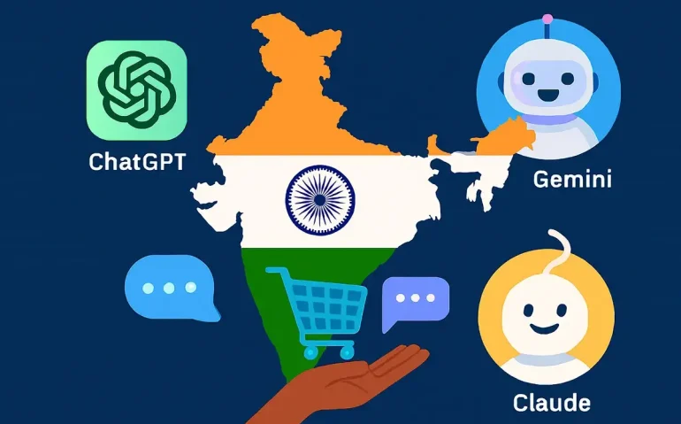 India Pioneers AI Chatbot Commerce with ChatGPT, Gemini, and Claude