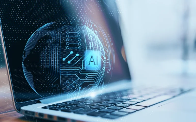 close-up-of-laptop-with-abstract-glowing