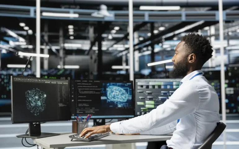 data-center-engineer-using-machine