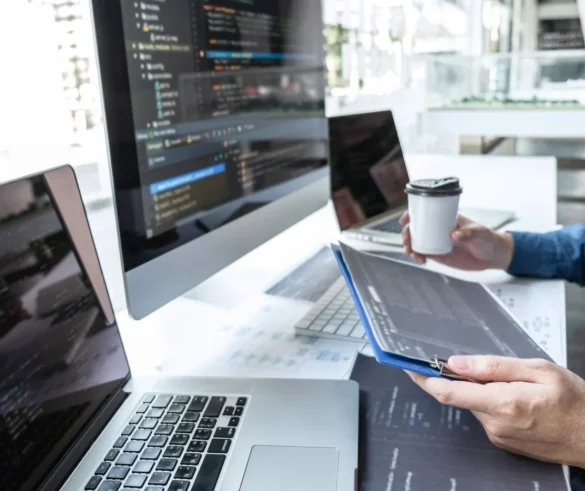 Developer programmer working