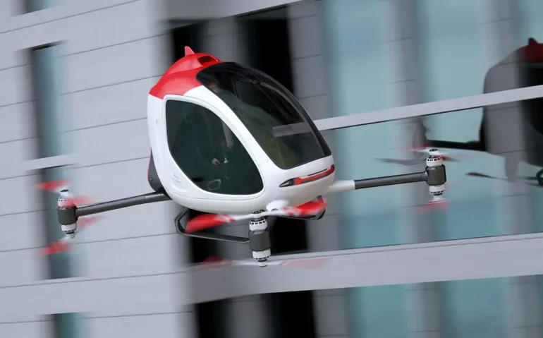 electric-passenger-drone-flying
