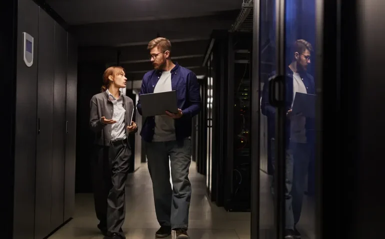 it-technicians-discussing-network-