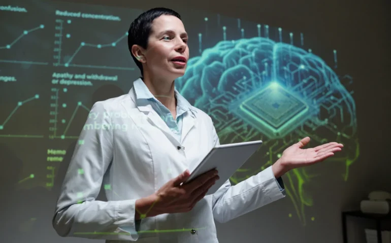 scientist-presenting-brain-research