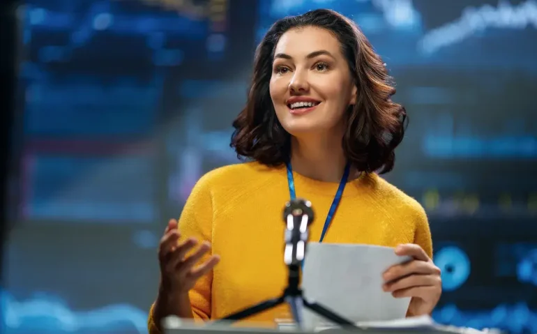 woman-is-giving-a-presentation